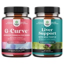 Bundle von G-Curve Butt & Breast Enhancement Pillen mit Saw Palmetto Extrakt Horny Tor Weed und Liver Cleanse Detox & Repair - Milchdistel mit Dandelion Root Choline Beetroot & Artichoke Extrakt