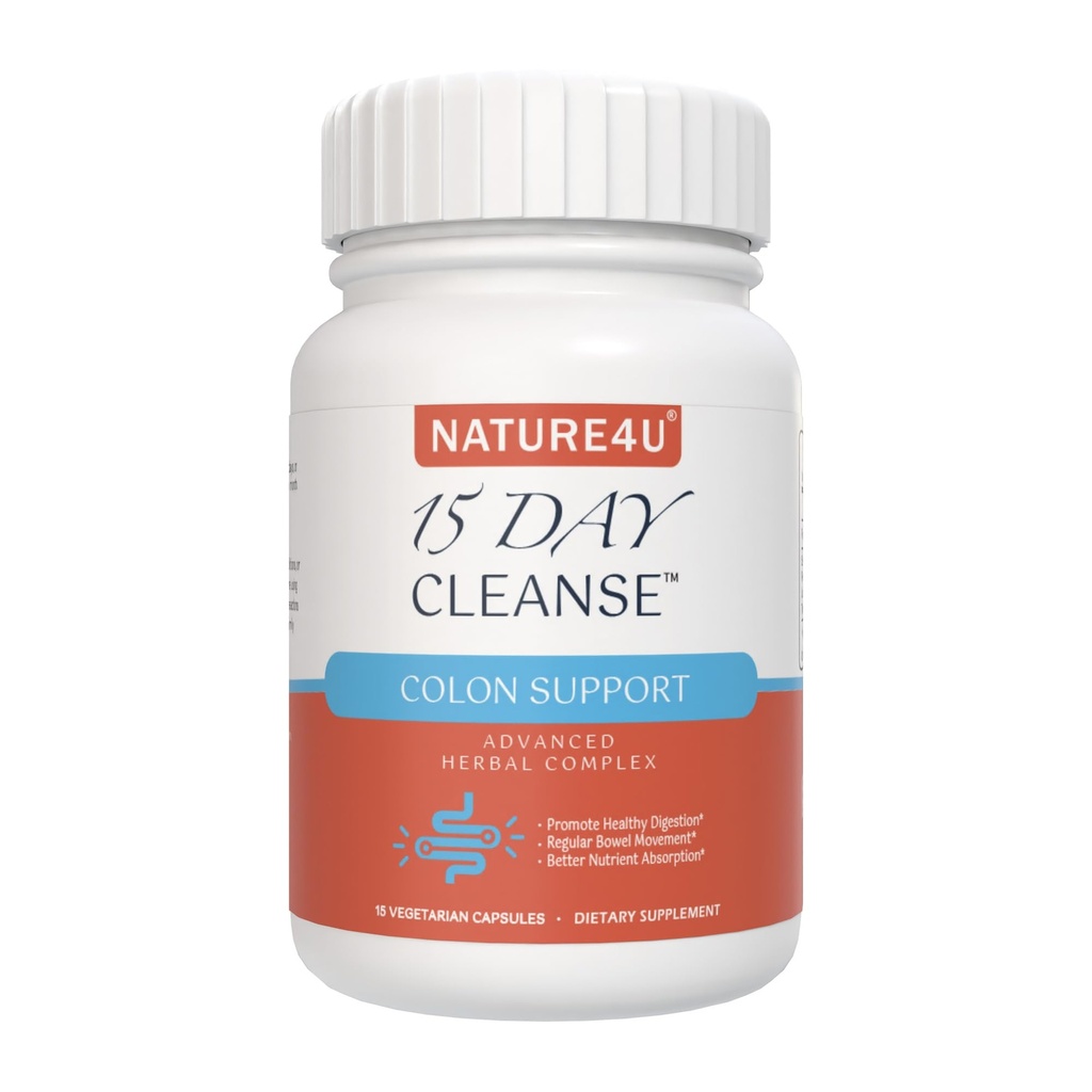 15 Tage Cleanse Gut-Unterstützung, Advanced Gentle Daily Colon Gut Cleanse Detox für Frauen & Männer mit Senna, Cascara Sagrada, Psyllium Husk und Probiotic, 15 Kapseln