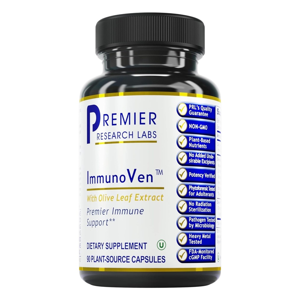 Premier Research Labs ImmunoVen - Immune Health Capsules, Olive Leaf Extract Capsules, Immun Support & Heart Health, Wellness Pillen für Herren & Frauen - 90 Vegetarische Kapseln