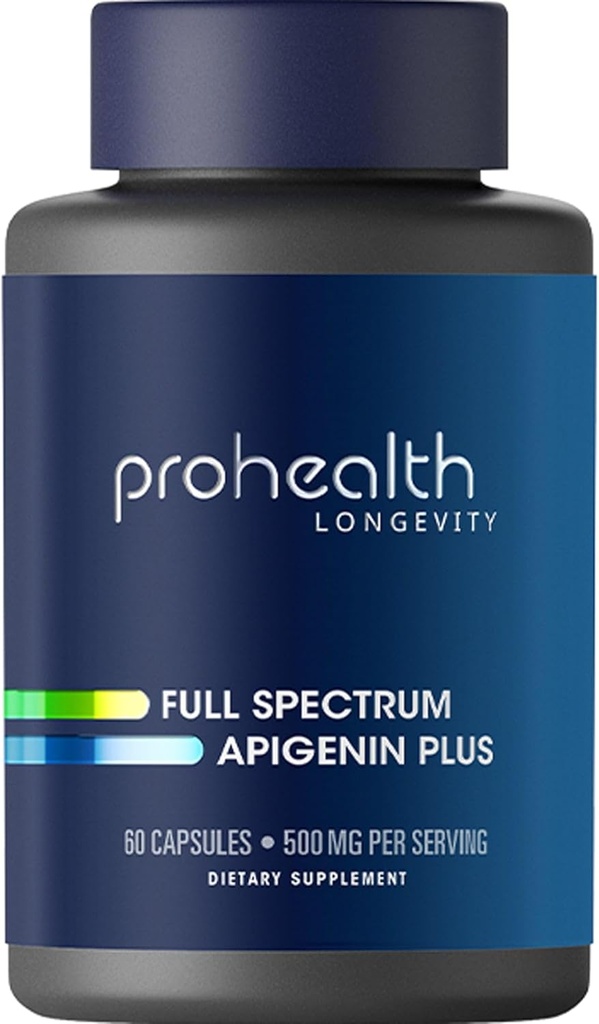 Full Spectrum Apigenin Plus | Natürliche Langlebigkeit Unterstützung | Gehirn, Herz, & kognitive Gesundheit | Enhanced Absorption | 500mg, 60 Kapseln