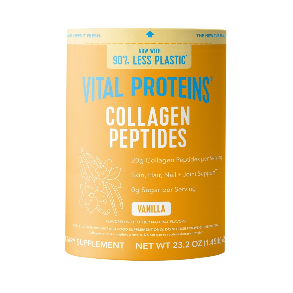 Vitalproteine Collagen Peptides Powder - Gras Fed Collagen Peptide für Haare, Nagel, Haut, Knochen & Gelenke Gesundheit, Vanille, 23.2 Unzen