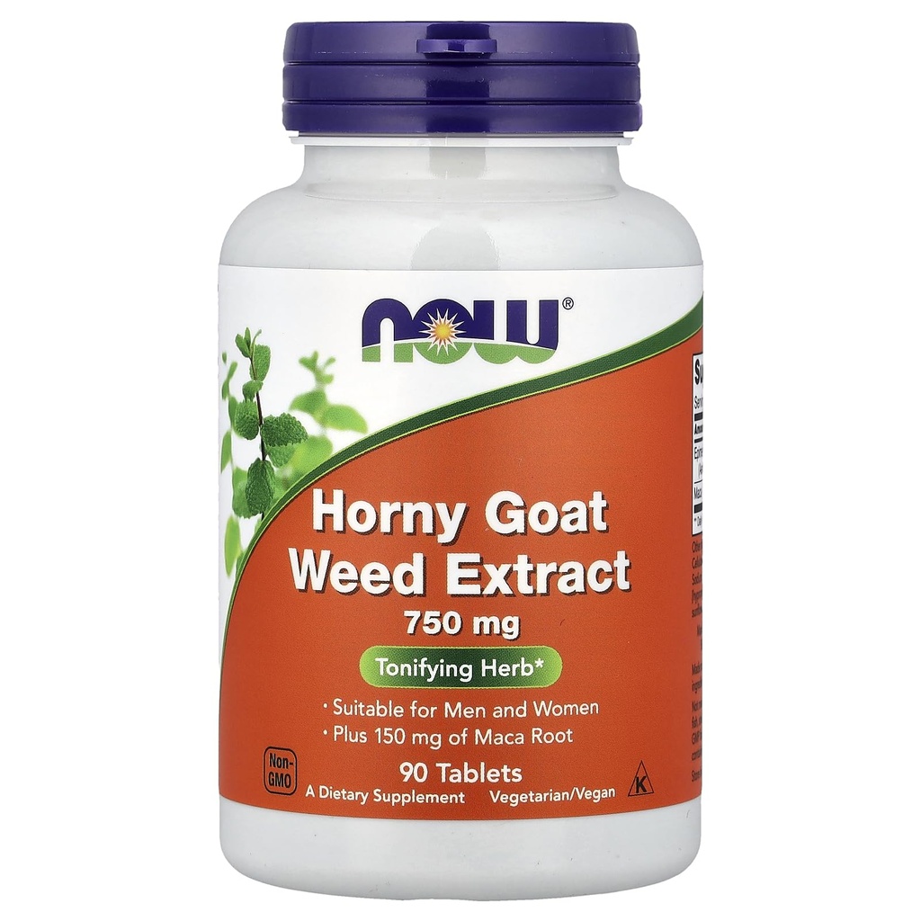 JETZT Lebensmittel Horny Ziegen Weed 750 Mg 90-Tablets