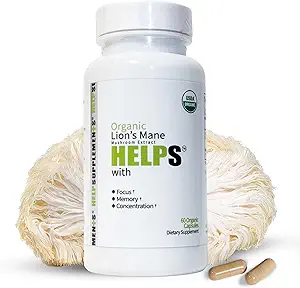 Bio Lion's Mane Mushroom Capsules | 1000mg Lions Mane Powder Extract Supplement | Dietary Herbal Supports for Focus, Memory, Digestion & Immune Health | Gluten, Soy, Milk-Free | 60 Kapseln