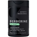Sports Research Berberine - Herbal Ayurvedic Metabolic Health Support - 1000 mg - 60 Capsules - Vegan Certified, Gluten-Free, Non-GMO