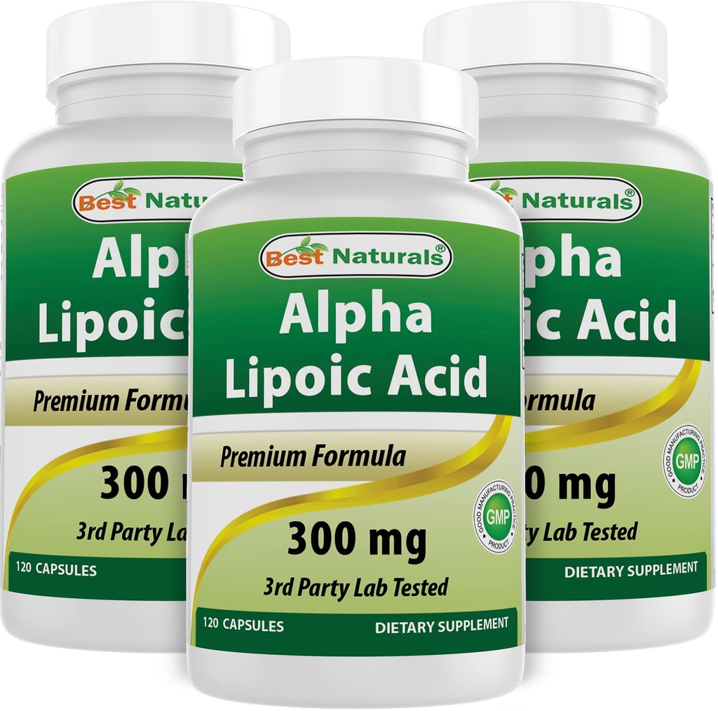 Best Naturals Alpha Lipsäure 300 mg 120 Kapseln (120 Count (Pack von 3))