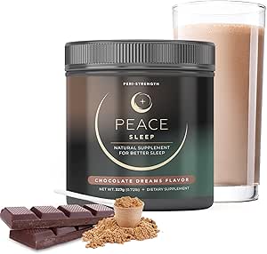 Peace Sleep - Sleep and Recovery Chocolate Powder Drink Mix - Schlafhilfe-Ergänzung mit GABA, L-Tryptophan, L-Theanine, Glycine - für Ruheschlaf, Restfähige Nächte, Productive Days - Glutenfrei