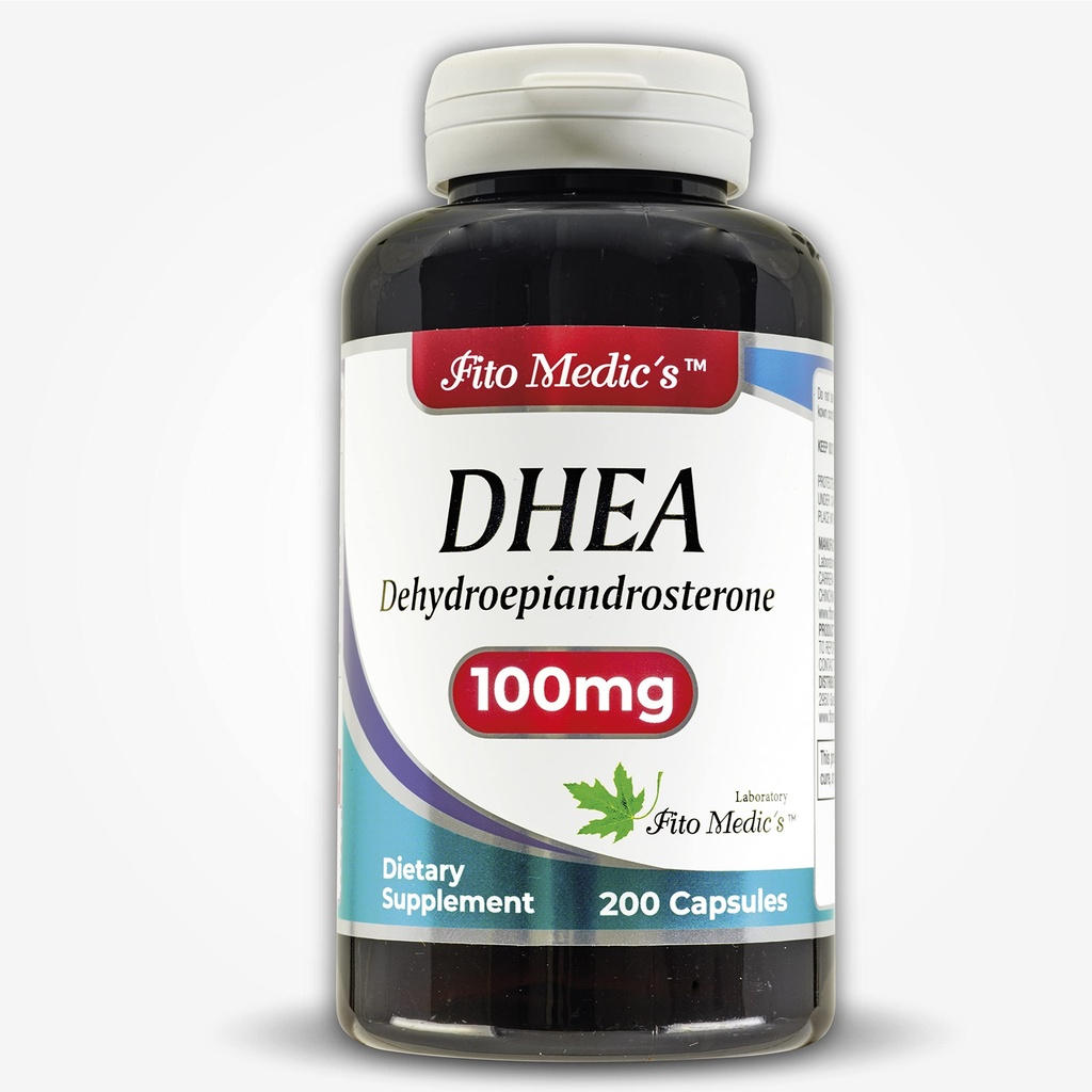 FITO MEDIC's Lab | DHEA | dhea 100mg | 200 Kapseln | dhea Supplement | dhea Beilage für Frauen | dhea Beilage für Männer | Ultra hohe Absorption.