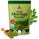 Pure Moringa Pulver Retort verarbeitet Oleifera Moringa Blatt Pulver | Glutenfrei und Vegan | Perfekt für Smothies, Getränke, Tee & Receips. Pure Super Green Food, 113g.