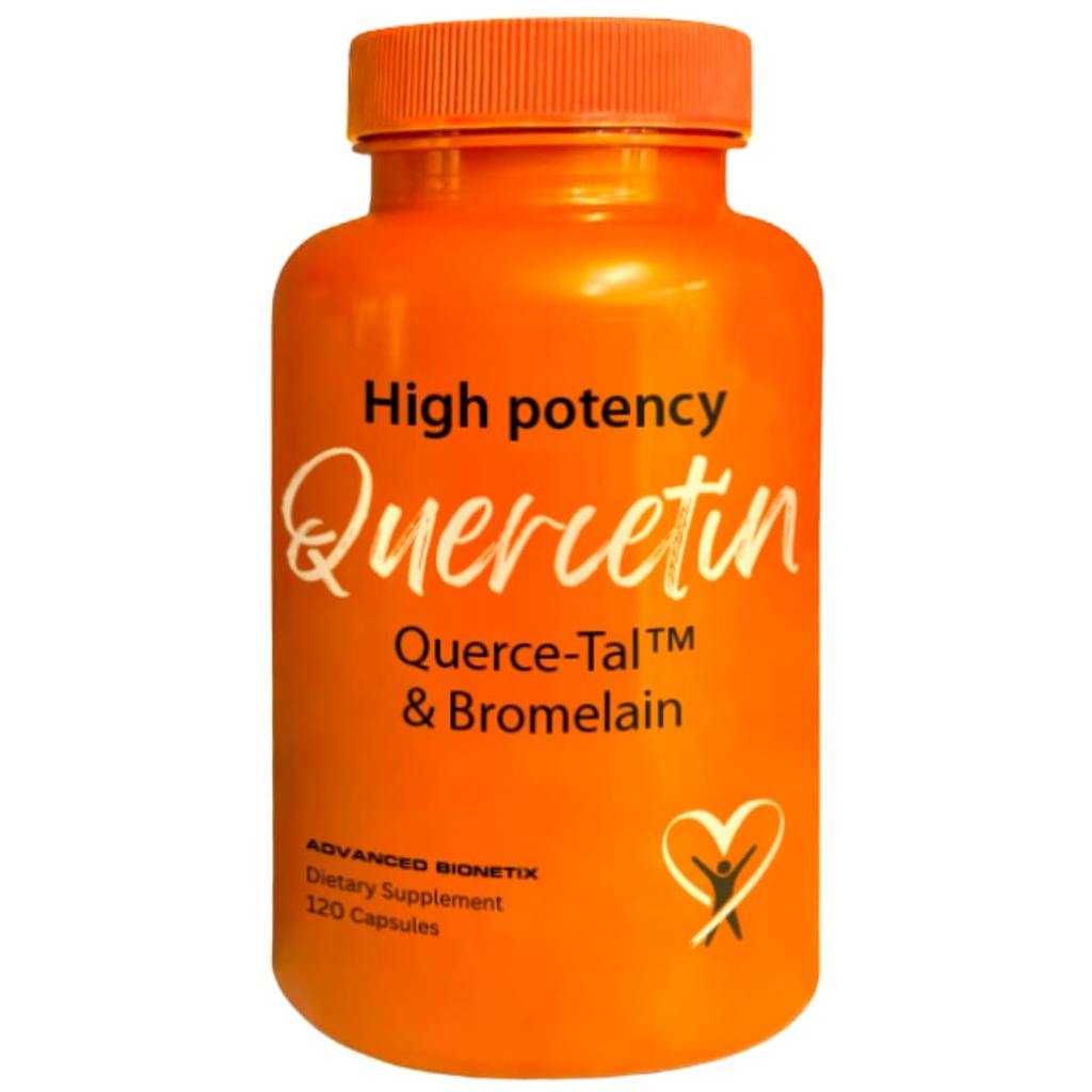 Querce-TalTM Quercetin + Bromelain 120 Veg Kapseln | Hohe Potenz verbesserte Absorptionsbioverfügbarkeit. Unterstützt Anti-Oxidant, Flare up Veranstaltungen, Herz Immune Gesundheit, Verpackung Mai Vary