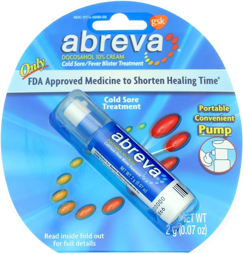 Abreva 2grm Pumpe Größe 1ct Abreva Kalte Sore Behandlung