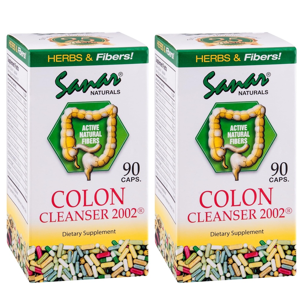 Sanar Naturals Colon Cleanser, 90 Kapseln (2 Pack) - Ballaststoffe, Kräuter und Probiotika Mischung, Verdauungsunterstützung, Colon Cleanse Supplement für Damen & Herren