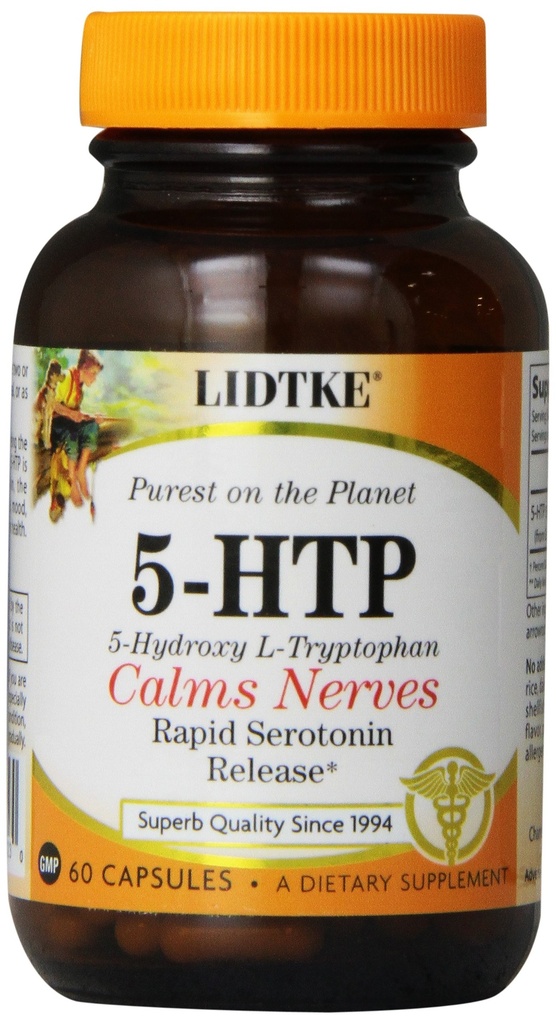Lidtke Technologies Nahrungsergänzungsmittel 5-HTP Kapseln, 60 Zähler