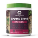 Erstaunliche Grasgrüne Mischung Superfood für Immununterstützung: Super Greens Powder Smoothie Mix mit Bio Spirulina, Chlorella, Beet Root Powder, Verdauungsenzyme & Probiotics, Elderberry, 30 Servierungen