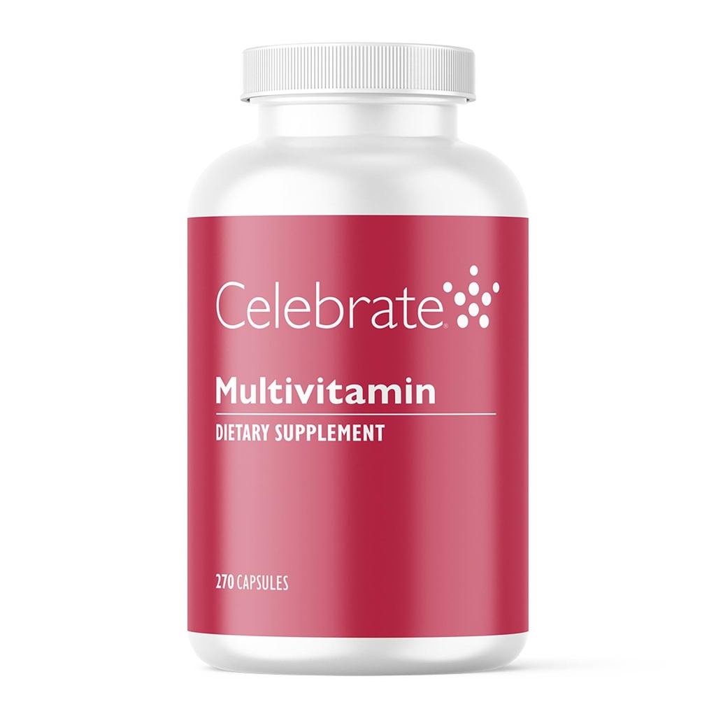 Celebrate Vitamine Bariatric Multivitamin, Eisenfrei - Post Magen-Bypass & Sleeve Gastrectomy Supplement für Männer & Frauen - Essential Minerals & Vitamine A, B, D & E (270 Kapseln)