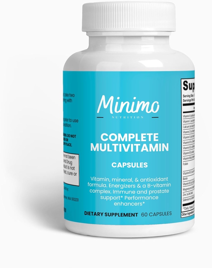 Komplette Multivitamin + Immunität Boost, 60 Kapseln, 3. Partei getestet, Tägliche Ergänzung für Männer, Frauen, Erwachsene, Glutenfrei, Non-GMO, 30 Servierungen