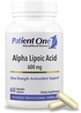 Patient One Alpha Lipoic Acid (ALA) 600 mg | Antioxidans Supplement zur Unterstützung von Nerve und Lebergesundheit* | 60 Kapseln