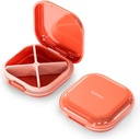 Small Pill Case, Travel Pill Box, Portable Pill Organizer, Pille Container für Pocket 4 Comparts, Daily Compact Travel Medicine Holder für Vitamins Medication (Pink)