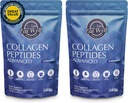 EAT WELL PREMIUM FOODS Collagen Peptide Powder Protein 45 Servierungen, 16oz, Kollagen für Haut, Knochen und Gelenkunterstützung, Typ I & III Gras Fed Collagen (45 Servierungen (Pack von 2), Unflavored)