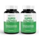 GOBIOTIX Verdauungsenzyme Supplement mit Präbiotika und Probiotika für Frauen und Männer - Gut Health, Gluten Digestion, Lactose Absorption, pflanzliche Diätpillen - 120 Kapseln