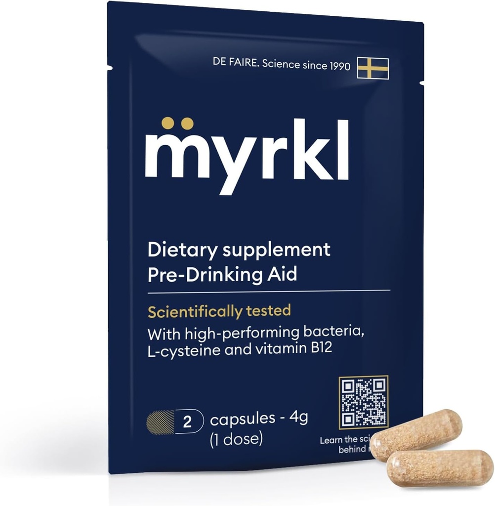 Einzigartige Pre-Drinking-Ergänzung für Liver Health Support, Hilft Morning Energy mit High-Performing Probiotic, L Cystein & Vitamin B12, Social Evening, Party & Vacation Essentials, 10 Kapseln