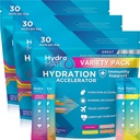 HydroMATE Elektrolyt-Pulver-Sorten-Pack Bulk Hydration Packets Low Sugar 90 Count