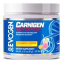 Evogen Carnigen Plus Koffein - Premium Carnitin Pulver | Unterstützt Fette Stoffwechsel & Fördert Erholung | L Carnitin Ergänzung mit Koffein & Acetyl L-Carnitin | Erdbeere Limonade | 50 Servierungen