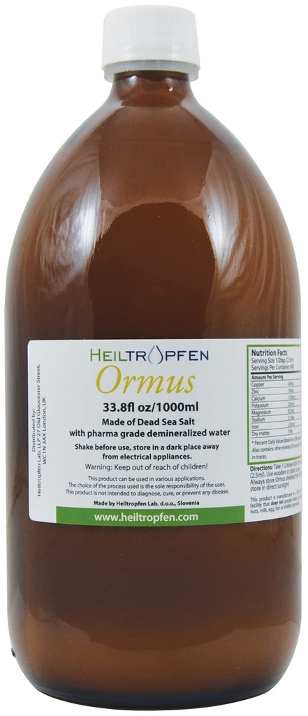 Ormus 33.8 Fl Oz - 1000 ml | Konzentrierte Orme | Atomminerale | Heiltropfen®