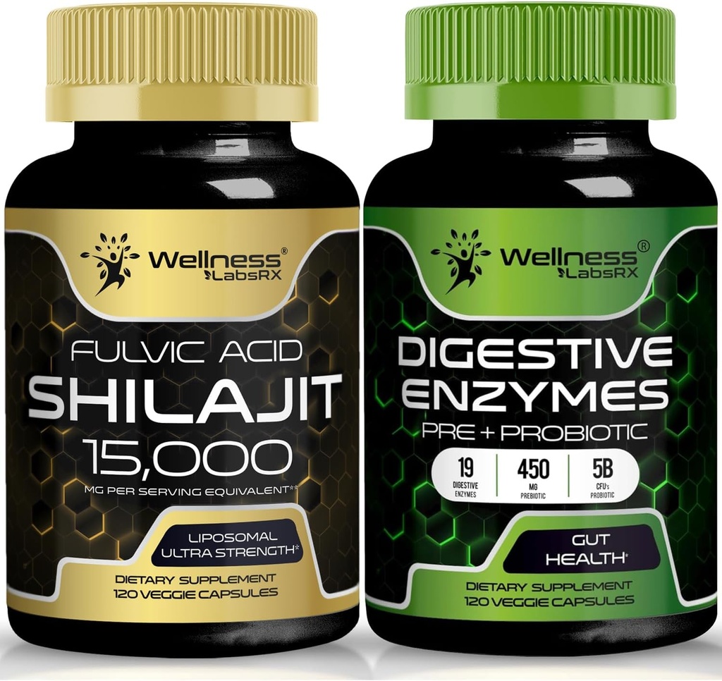 WELLNESS LABSRX Verdauungsenzym Kapseln | Shilajit Kapseln