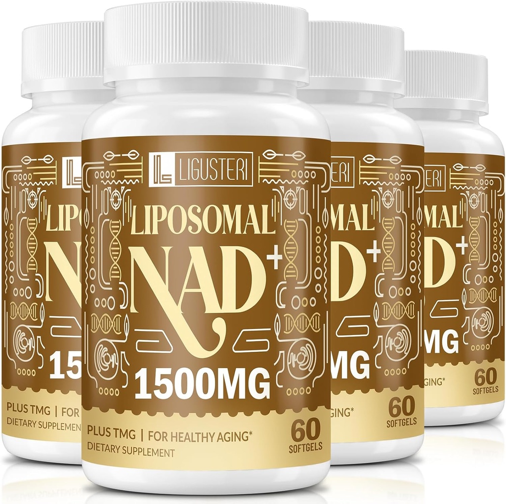 1500 MG Liposomal NAD+, 98%+ Absorption, NAD+ Ergänzung für Frauen und Männer mit TMG, für Aging Defense, Cellular Energy, Heart & Brain Function, Longevity, 240 Softgels