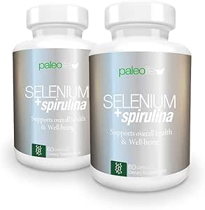 Boost Konzentration, Speicher und Energie mit Premium Selen + Spirulina - Premium Antioxidante Ergänzung für Gehirnfunktion - 120 Tage Versorgung (120 Kapseln) - (2-Pack)