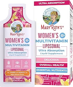 MaryRuth Organics Multivitamin für Frauen 40 | Womens Multivitamin Liposomal | Immun Support Supplement | Energy Supplements & Sleep Aid | Methylated Multivitamin | Vegan | Sugar Free | 14 Servings
