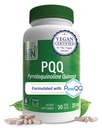 Gesundheit Thru Nutrition PQQ 20mg 30 Serviers Pyrroloquinolin Quinone als PureQQ | Fördert Mitochondriale Biogenesis | Zertifiziert Vegan | Non-GMO Gluten Soy Free Capsules| Clean Label PQQ Ergänzung