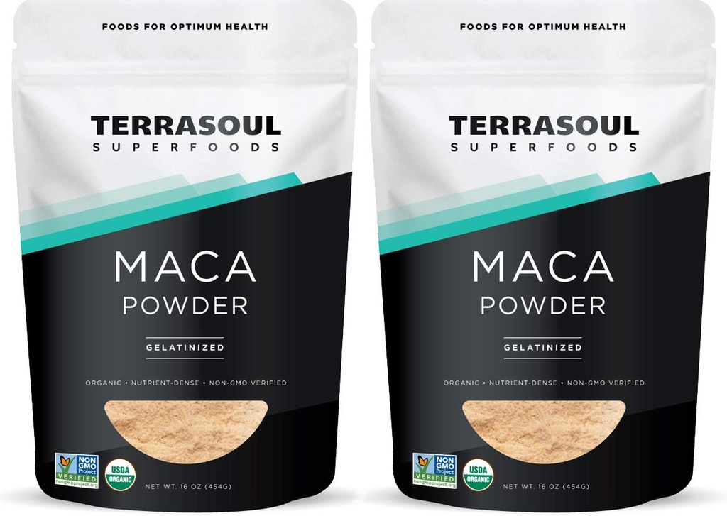 Terrasoul Superfoods Organic Gelatinized Maca Powder, 2 Lbs - Premium Quality | Empfohlene Verwendung: Unterstützt erhöhte Stamina & Energie | Gelatinisiert für einfache Verdauung