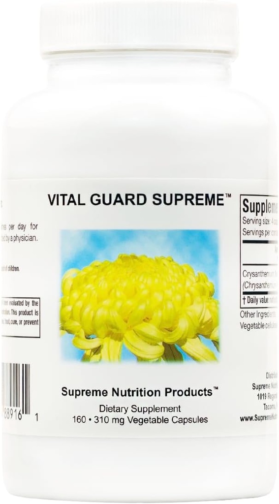 Supreme Nutrition Vital Guard Supreme, 160 reine Chrysanthemum Vegetarische Kapseln