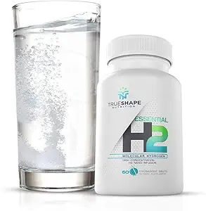 Essentielle H2 Fizzy Molekulare Wasserstoff Tabletten für Wasser Nahrungsergänzungsmittel (Unflavored, 60 Portionen)