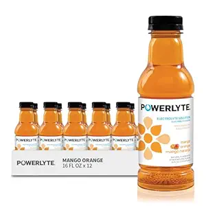 Sport Hydration Elektrolytlösungsgetränk für Rehydrierung | Mango Orange | 16 Fl Oz | 12-Pack