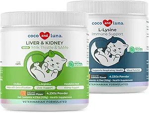 Immunität + Leber und Niere Unterstützung für Katzen - mit Milchdistel, Gleich, L-Arginin & Turmeric, und Dandelion Root für Detox.
