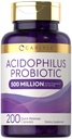 Carlyle Acidophilus Probiotic Capsules für Damen und Herren | 500 Million CFU | 200 Pillen | Lactobacillus Supplement | Non-GMO und glutenfrei