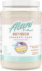 Alani Nu Whey Protein Powder Confetti Cake | 23g Protein mit niedrigen Zucker & Verdauungsenzymen | Meal Ersatzpulver | Low Fat Low Carb Whey Isolate Protein Blend | 30 Servicings