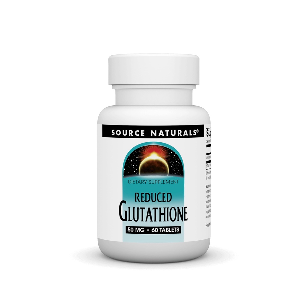 Quelle Naturals Glutathione, Ergänzung für Leberunterstützung* - 50mg - 60 Tabletten