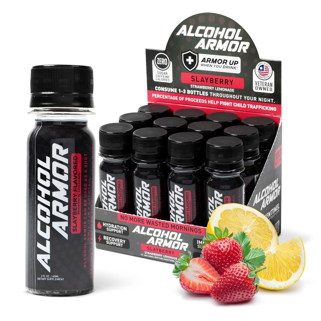 Slay Berry Elixir - Hydration Unterstützung, essentielle Vitamine und Elektrolyte, Vitamin B12, Milchdistel - 12 Pack