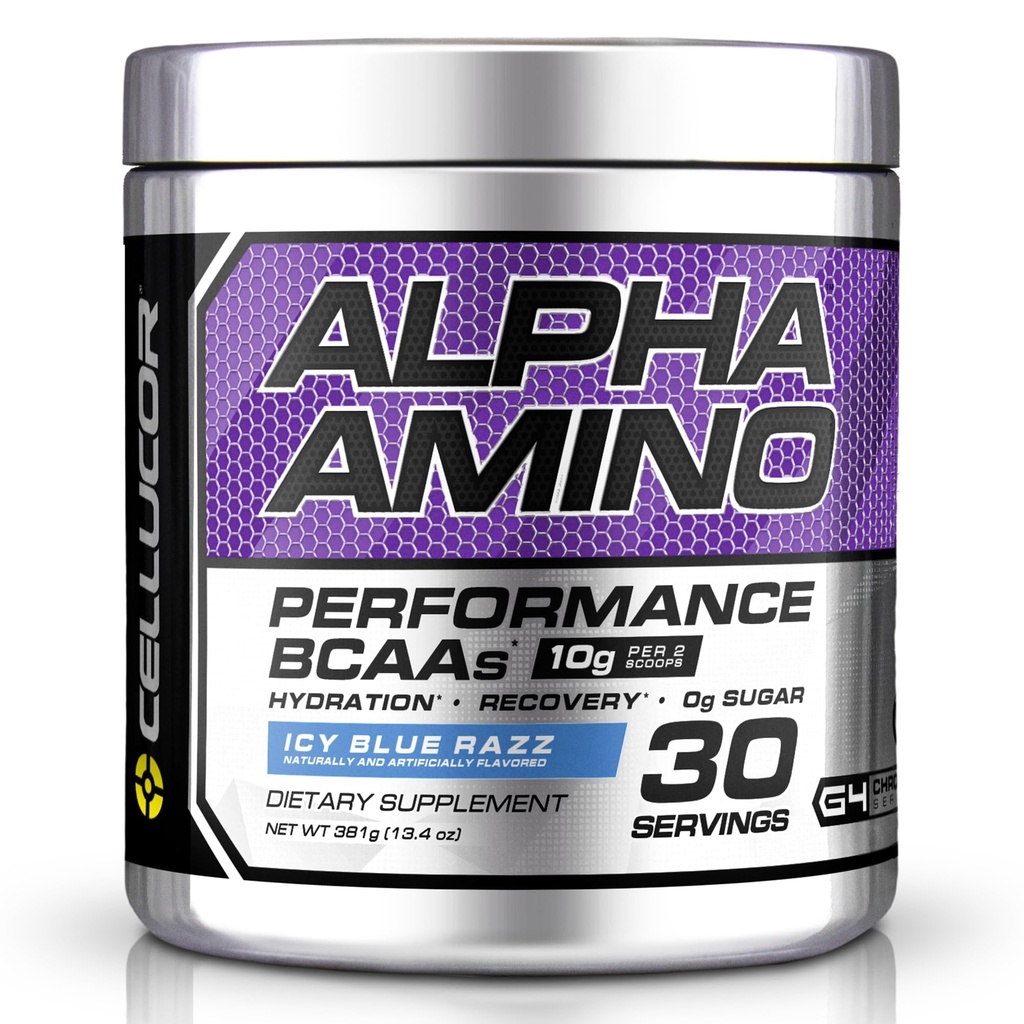 Cellucor Alpha Amino EAA & BCAA Pulver | Verzweigte Kette essentielle Aminosäuren + Elektrolyte | ICY Blue Razz | 30 Servierungen