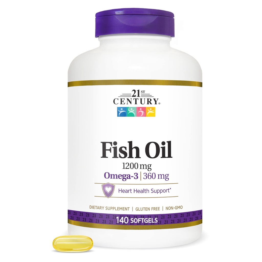21st Century Fischöl 1200 mg Softgels, 140 Count