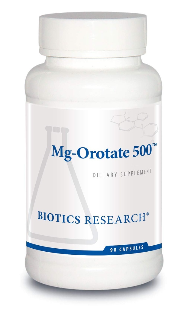 Biotics Research Mg Orotate 500mgTM Magnesium Orotate - 2 Kapseln pro Portion (1000mg) - Herz-Kreislauf-Unterstützung Herzgesundheit, Gesamt-Entspannung, verbessert Schlaf- und Muskelentspannung - 90 Kapseln