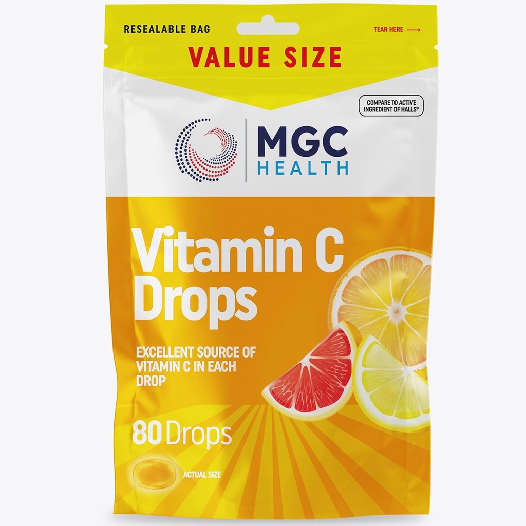 Cough Drpos - sortierte Citrus + Vitamin C Flavor - 80 Count (Pack von 1)