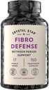 Crystal Star Fibro Defense, 150 Kapseln - Brust & Uterine Gesundheit zwischen Perioden - Natürliche Kräuterergänzung Caps für Frauen - Vegetarisch, Non GMO