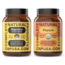 Vollständige natürliche Produkte Bio Papaya Enzyme 100 Kapseln & Verdauungsenzyme 100 Kapseln Bundle