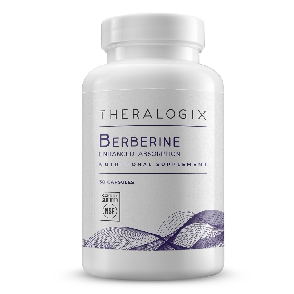 Theralogix Berberine Enhanced Absorption - 30-Tage-Versorgung - Hergestellt mit Berberine Phytosome, um gesunden Stoffwechsel und Hormon Balance zu unterstützen* - NSF zertifiziert - 30 Kapseln