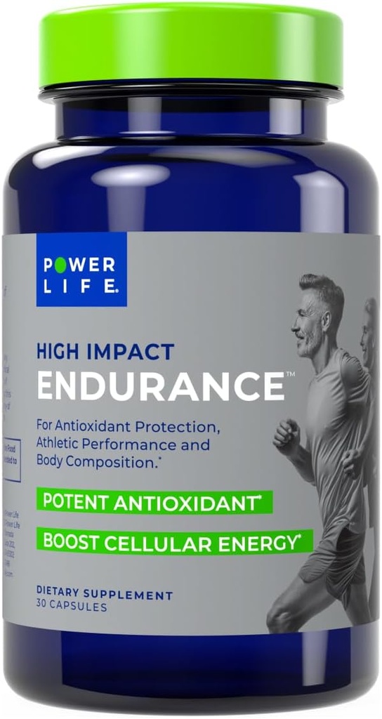 POWERLIFE High Impact Endurance Astaxanthin und ElevATP Athletic Performance Support Supplement, 30 Kapseln