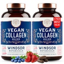 Vegan Collagen für Damen und Herren - Bio-Superfood, Aminosäuren Glycin, Lysin, Proline für gesunde Haut, Haar, Nägel - Pflanzenbasierte Collagen Booster Ergänzungen - 60 Glutenfreie vegetarische Pillen